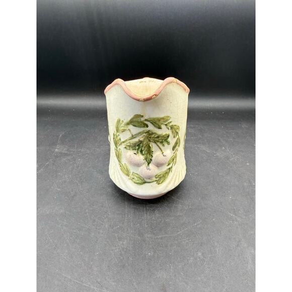 Vintage Small Ceramic Cream Pitcher with Fruit Design - Picture 2 of 8